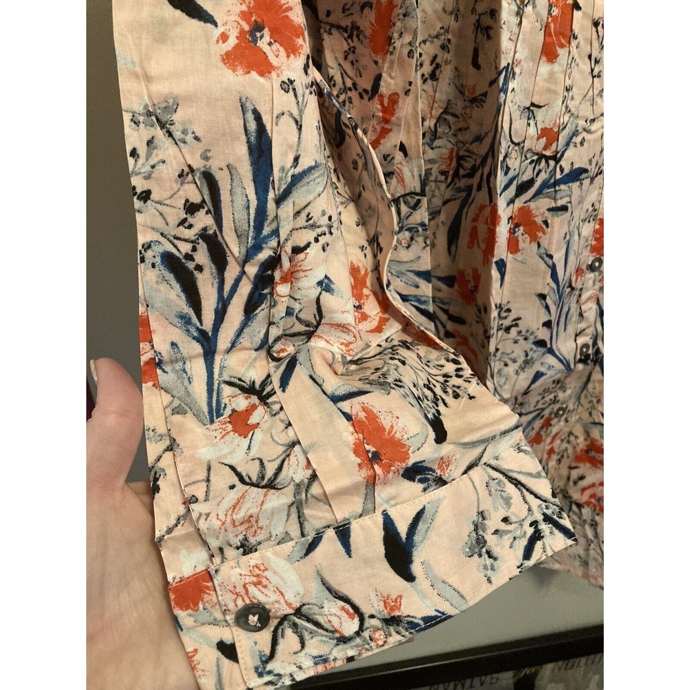 Roaman's Women's NWOT Pink Floral Button Down Long Sleeve Top Plus Size 34W 6X - Picture 3 of 15